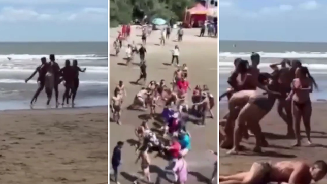 insolita batalla campal entre guardavidas en plena competencia de rescate