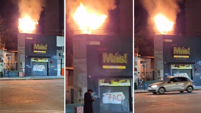 fuego, humo y alerta: se incendio una rotiseria en pleno centro de la plata
