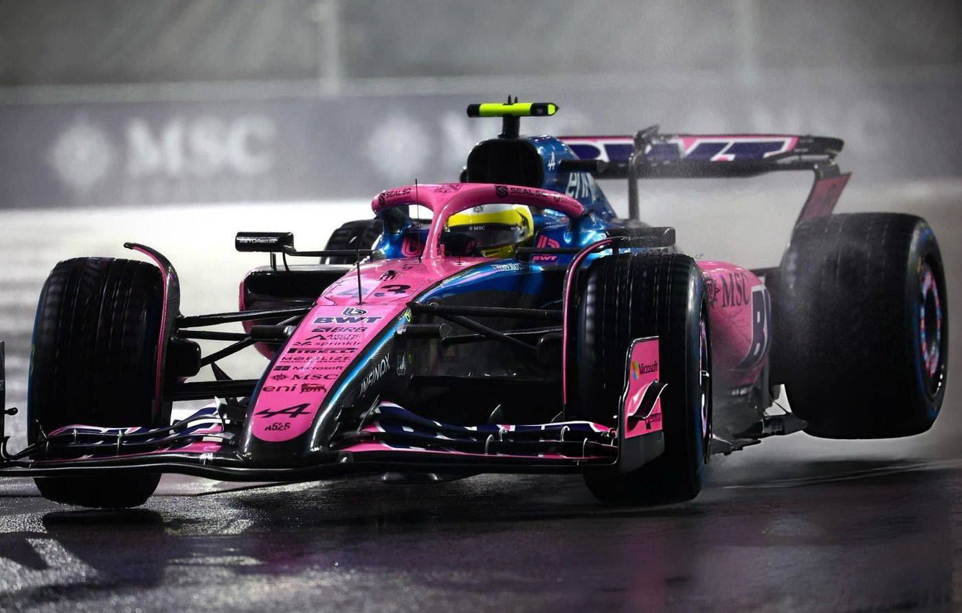 Franco Colapinto girando en Las Vegas.