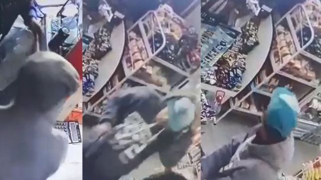 video: simularon ser clientes para robar un almacen de los hornos