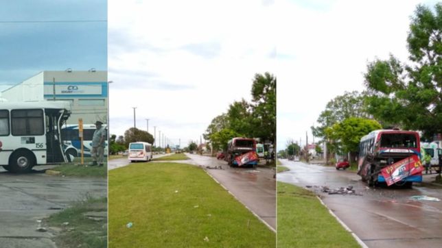 tremendo accidente en tolosa: chocaron dos micros y tuvo que intervenir el same