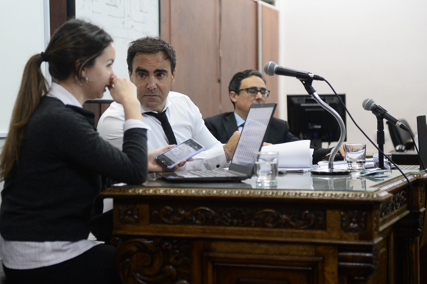 Belén Franchino y Marcelo Peña, representantes legales de la víctima
