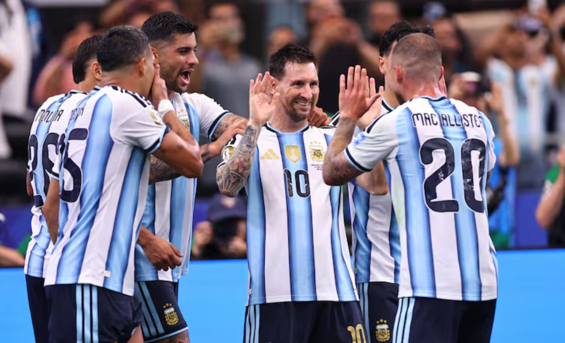 Seleccion argentina festejo gol Mundial 2026 Messi