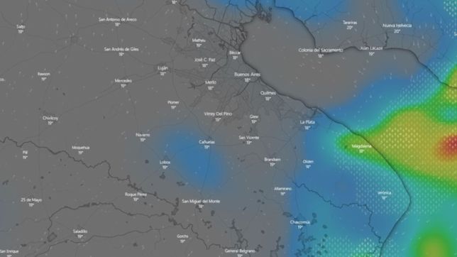 ¿a que hora podria haber tormentas y cuanto se espera que llueva en la plata?