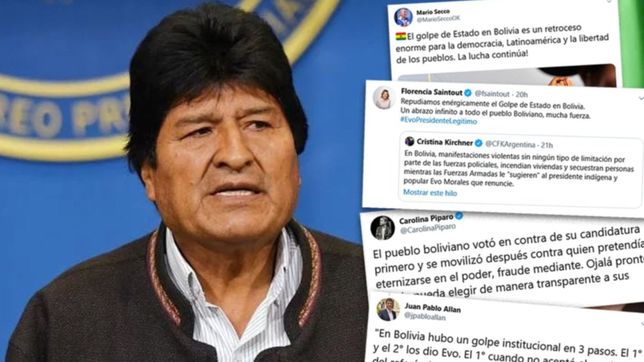 una grieta divide a la politica platense por el golpe de estado en bolivia