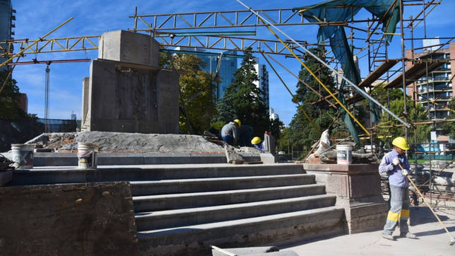 las obras de remodelacion no se detienen y asi se ve plaza italia a pocos meses de su inauguracion