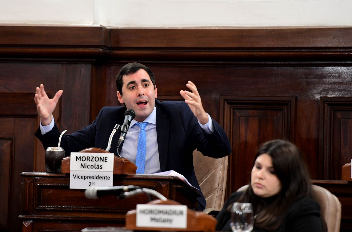 El concejal del PRO, Nicolás Morzone, piió ratificar la ordenanza por la que Provincia le transfiere el teatro a la Comuna.