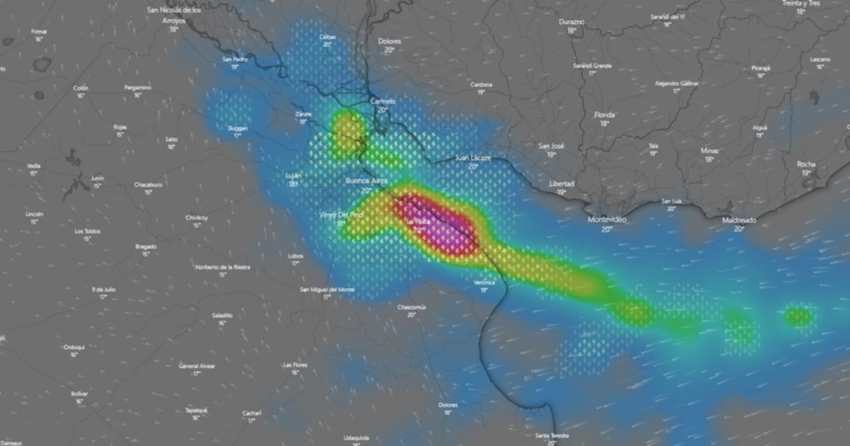 La impactante imagen de radar que anticipa una fuerte tormenta en La Plata