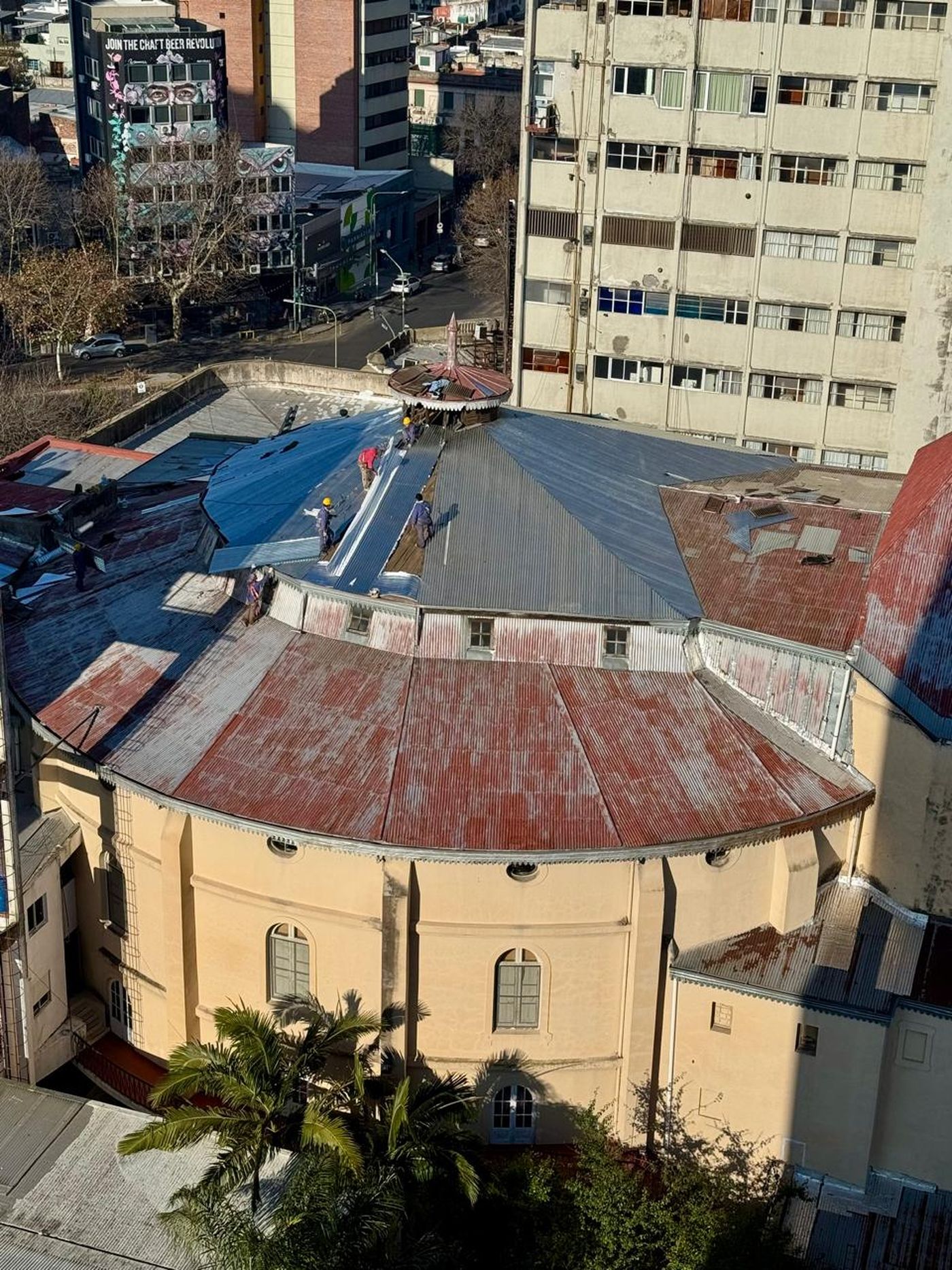 La Municipalidad de La Plata avanza con las obras sobre el techo del Teatro Coliseo Podestá