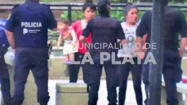 video: la buscaban por un robo, la vieron en pleno centro de la plata y fue detenida