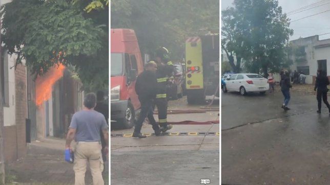 fuego, tension y hasta evacuados en un incendio frente al parque castelli