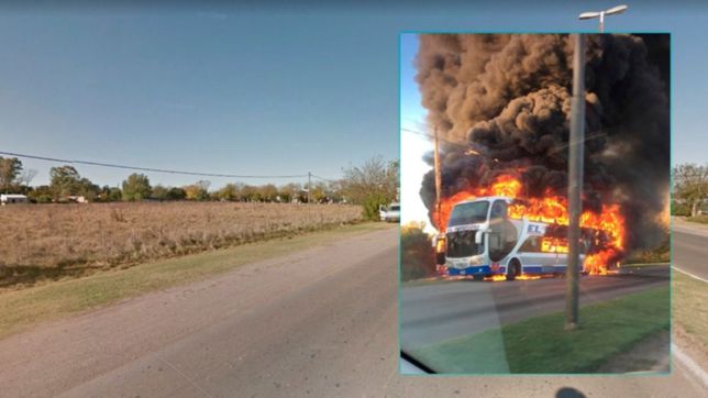 ¿como fue el incendio del micro de doble piso en plena avenida 44?