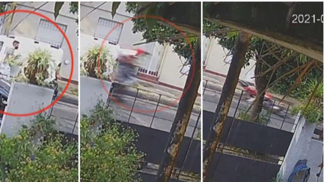 bajo de la camioneta y fue atropellado por un motociclista que iba haciendo willy