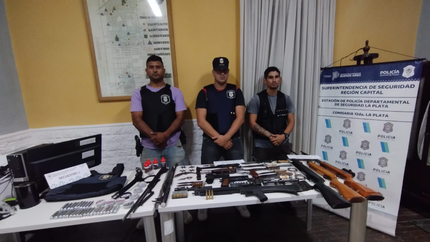 Tres jóvenes de La Plata fueron detenidos con un arsenal que alquilaban a delincuentes en las redes sociales