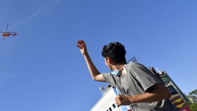 el plantel de la seleccion sobrevolo buenos aires y regreso al predio de ezeiza