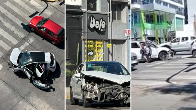 choque y furia en pleno centro de la plata: un conductor cruzo en rojo, causo un accidente y termino increpado