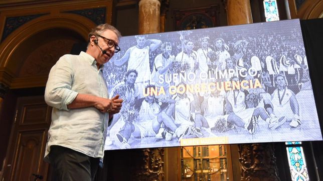a 20 anos del oro olimpico, ruben magnano brindo una charla inspiracional en la plata
