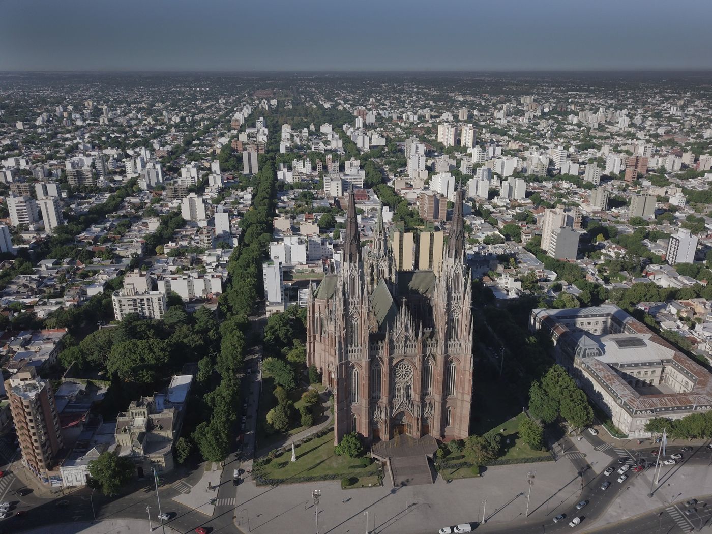 La Plata aerea Catedral Plaza Moreno