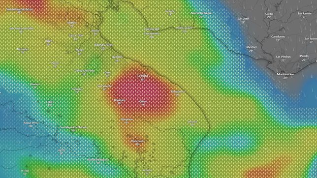 la impresionante imagen de radar que preanuncia la llegada de mas tormentas a la plata