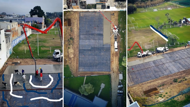 gimnasia difundio las primeras imagenes del avance de obra del nuevo microestadio de futsal