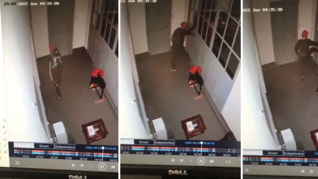 video: se metieron a robar en el buffet de una facultad de la unlp y todo quedo filmado