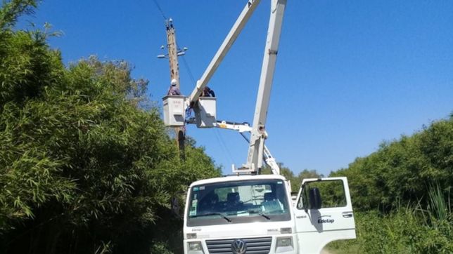 edelap realizo obras para amortiguar el efecto de las tormentas en las lineas electricas