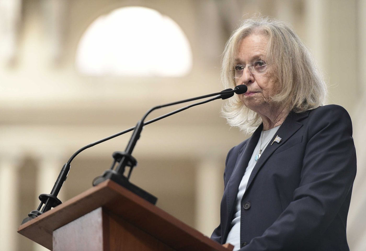 Hilda Kogan, presidente de Suprema Corte y de la Junta Electoral, en el arranque del escrutinio definitivo