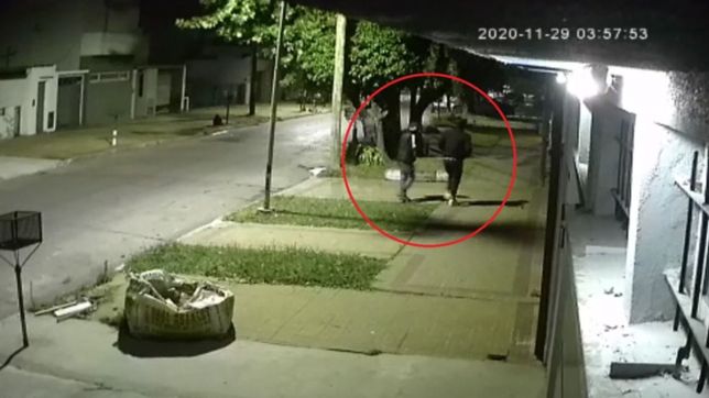 video: se metieron a robar en una casa de la plata cuando el dueno guardaba el auto