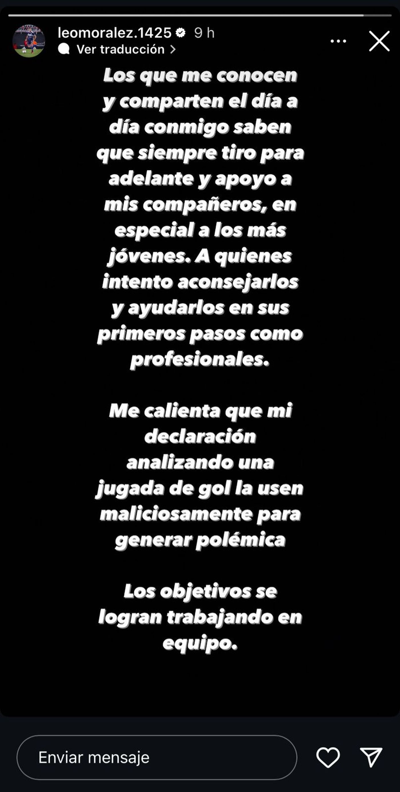 La storie de Leonardo Morales.