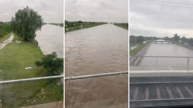 las impresionantes imagenes del arroyo el gato a tope registradas desde el tren roca