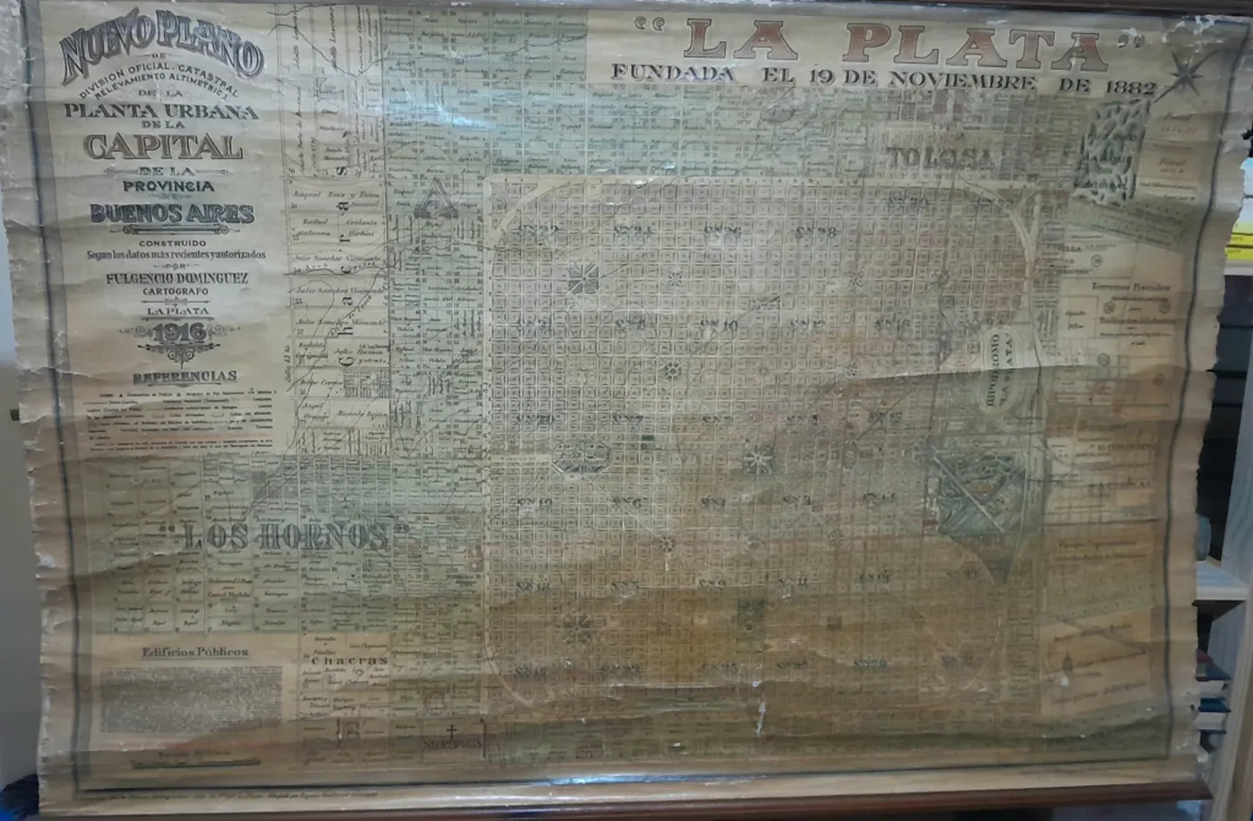 El plano muestra c&oacute;mo La Plata se expand&iacute;a y transformaba poco m&aacute;s de tres d&eacute;cadas despu&eacute;s de su nacimiento