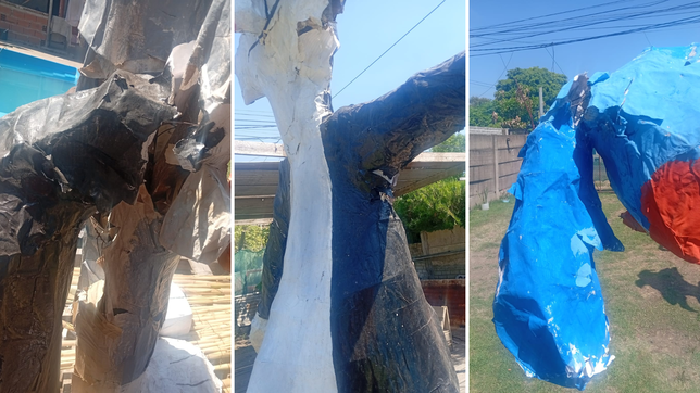 destrozaron uno de los munecos de la plata a horas de la llegada del ano nuevo