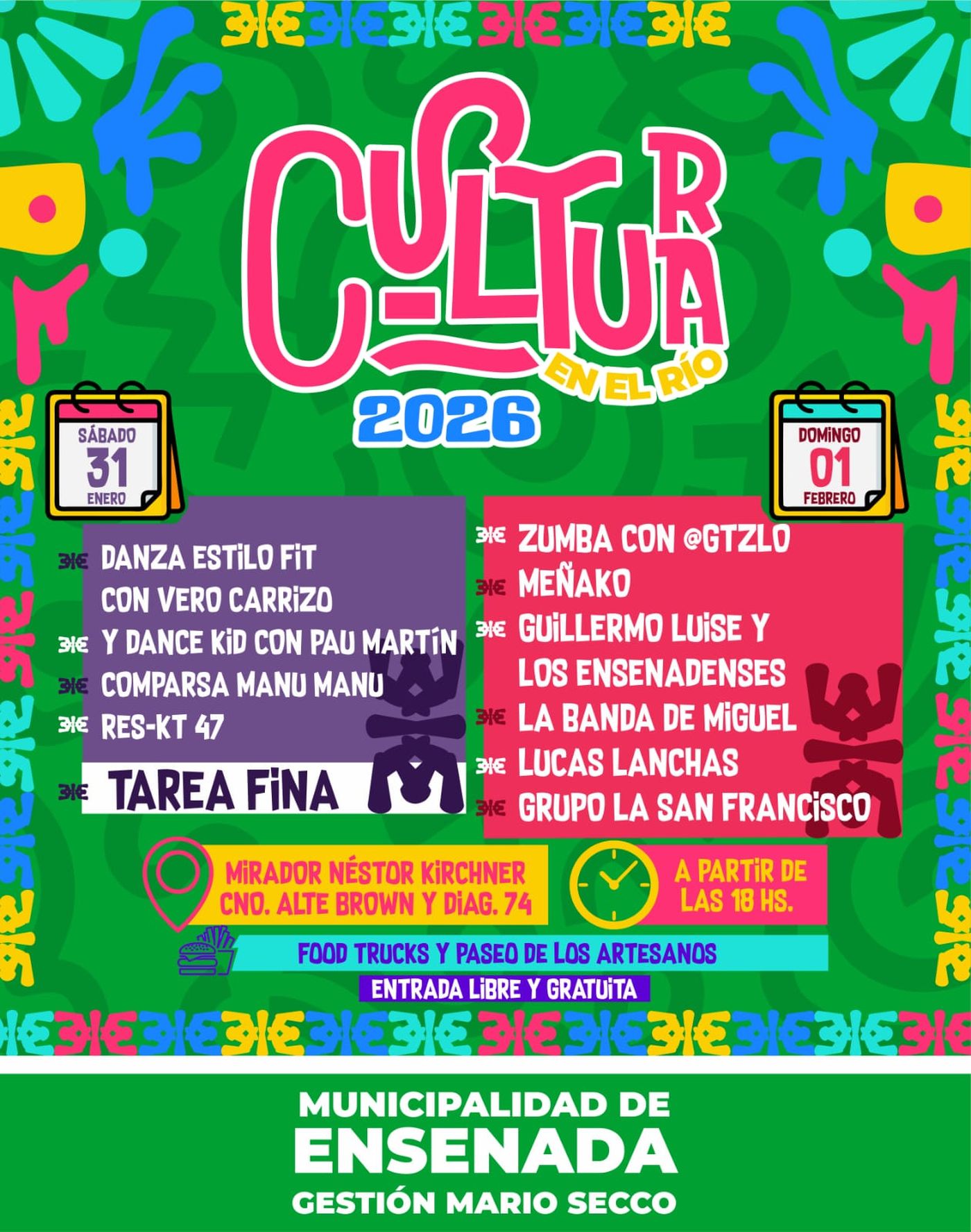 Ensenada se prepara para una nueva edición de Cultura en el Río.