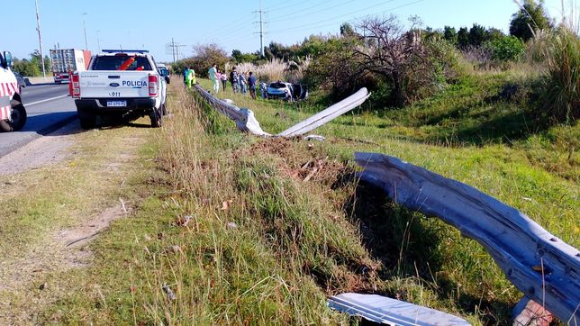 despiste, choque y milagro en la autopista la plata-buenos aires