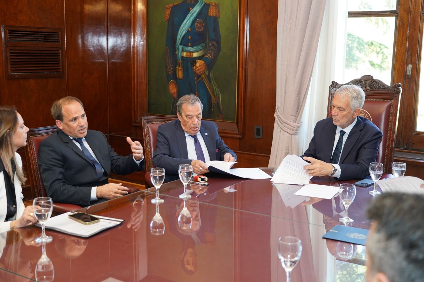 La firma del convenio entre el intendente Julio Alak y el fiscal general H&eacute;ctor Vogliolo para mejorar la seguridad en La Plata