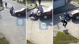 un brutal choque termino con un joven volando por el aire