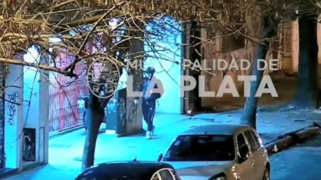 video: intento robar una moto en la puerta de un centrico supermercado y termino detenido