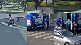 una mujer de 71 anos fue atropellada por una moto en plaza san martin y el conductor escapo