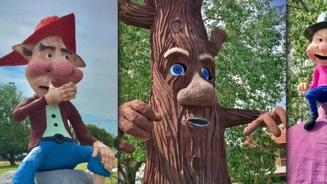 el grupo cars instalo sus munecos y sorprendio a los vecinos con un mundo encantado