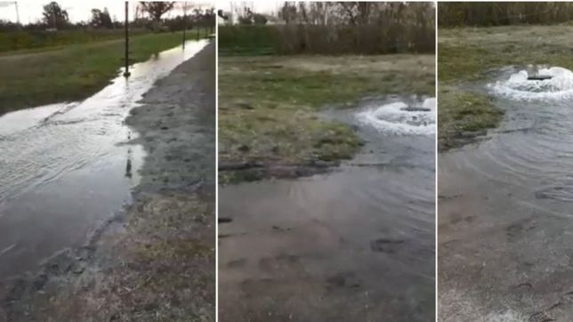 absa dreno un cano e inundo varias calles de gonnet y villa castells