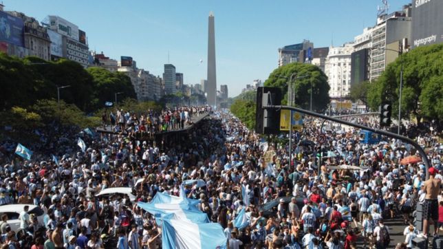 caravana, transmision y mucho color: asi seran los festejos de la seleccion en el obelisco
