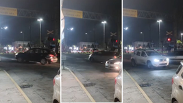 accidente fatal y caos en la estacion de trenes de gonnet por autos cruzando con las barreras bajas