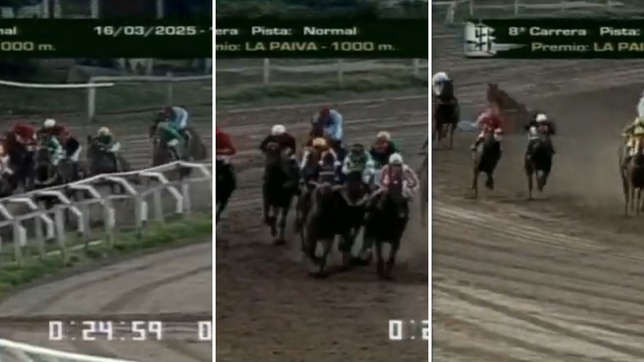 asi fue la impresionante caida del jockey que termino con serias lesiones en el hipodromo
