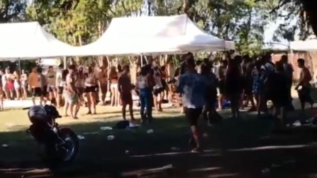 video: desarticularon otra fiesta clandestina con 500 personas