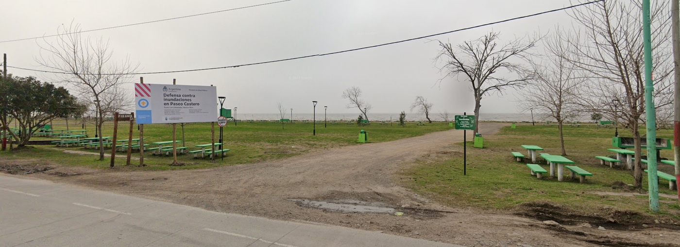 Entrada al parador 5A de Punta Lara, lugar donde Roberto Bereche estaba con su familia este domingo.