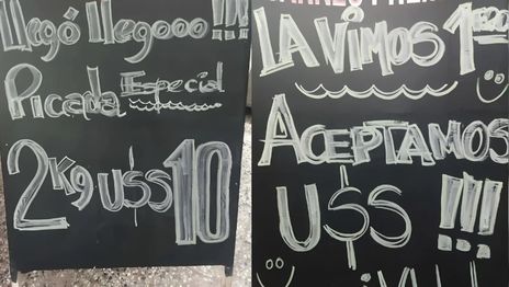 El carnicero viral que mostraba los precios de la carne en dólares celebró que ya se pueden poner pizarras con precios en esa divisa