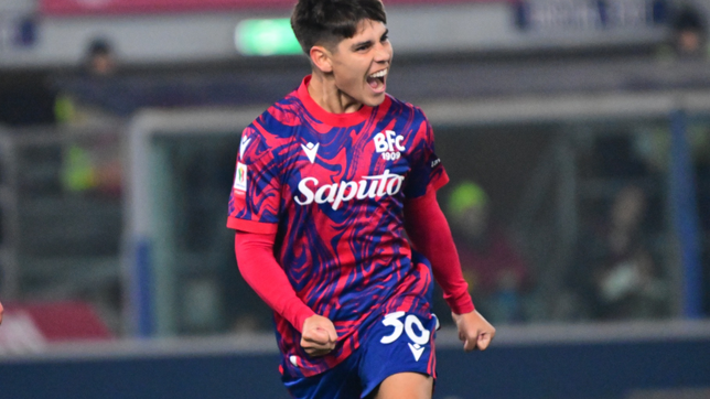 benjamin dominguez marco y asistio en la victoria del bologna por la copa italia