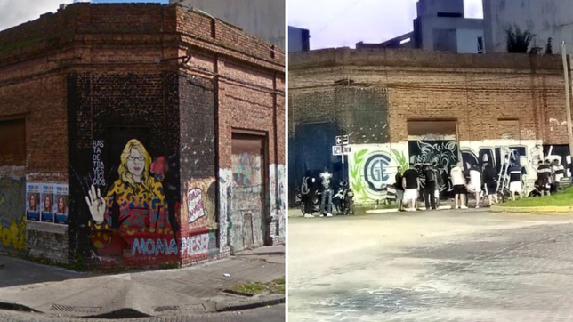 taparon un mural en honor a una travesti asesinada con una pintada de gimnasia y se encendio la polemica