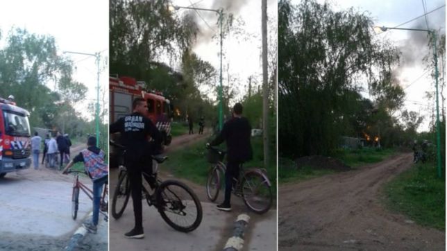 video: vecinos incendiaron la casa del presunto abusador y asesino de la beba de 9 meses