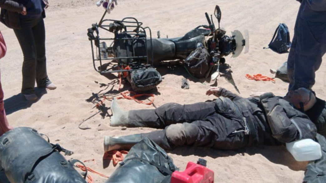 Una travesía en moto para un platense de 70 años se terminó antes de tiempo por un fuerte accidente